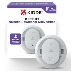 (Brand New in Box)  Kidde Smoke and Carbon Monoxide Detector, AA Battery Powered with LED Status Lights, 85 dB Alarm, 5 inches, 30CUDR-V , 1 Pack /A3-