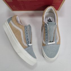 Vans Old Skool 36 DX Anaheim Factory Gray Pony Hair Sneakers Women Size 6.5