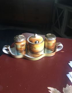 Noritake Vtg. Japanese Condiment Set
