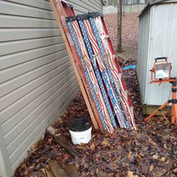 3 American Flag Ladders. 6 Foot Tall.  200 For All 3