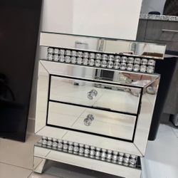 Mirrored night stand- Priced to sell