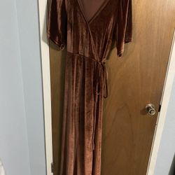 Formal Velvet Wrap Dress