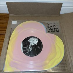 Taylor Swift Lover Live From Paris Heart Shaped Vinyl Brand New