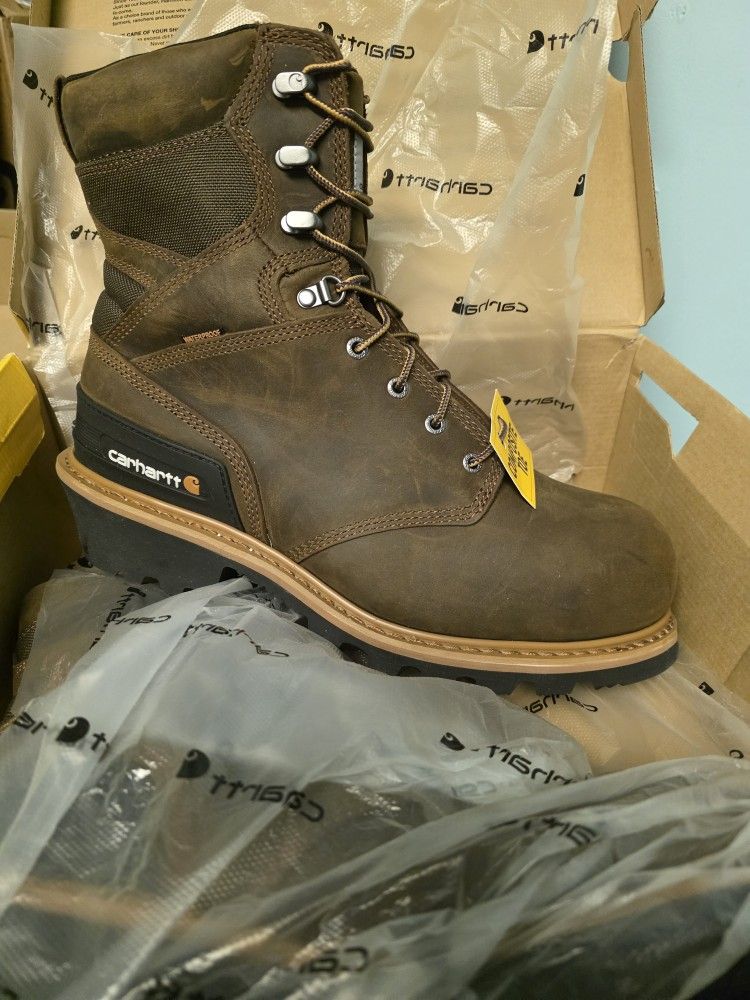 Carhartt 13m Men's 8" Composite Toe Waterproof Climbing Logger Lineman Work Boot 
