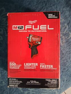 Milwaukee M12 FUEL 12V Lithium-Ion Brushless Cordless Stubby 3/8 in. Impact Wrench (Tool-Only)