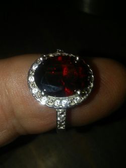 Sterling silver. Rings sapphire topaz