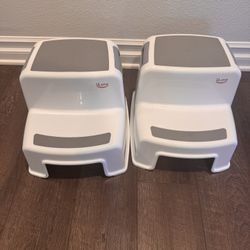 2 Pack Kids Plastic Step Stool