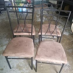 Set 4 Metallic chairs 