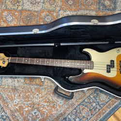 Barely Used Fender Precision Bass Special Guitar (Deluxe Series, Made In Mexico) + Fender Guitar Case
