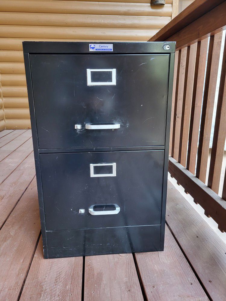 Black, Metal Legal Size File Cabinet