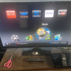 Panasonic Tv. 42” With Remote And Samsung Smart Blu ray 