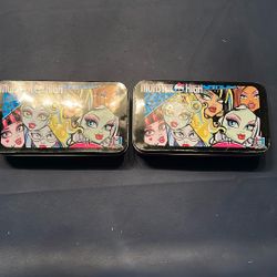 Monster High Pencil Boxes (2) – Original Metal Tins