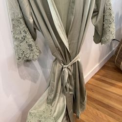 Light Green Silk Robe 