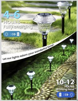 SOLPEX Solar Pathway Lights Garden Decor for Yard, Garden Lights Solar Powered Waterproof Landscape Lighting, Solar Outdoor Lights Porch Decor for Pat