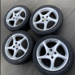 4 - 205/45r16 4x100 4x3.94 Stock Mazda Miata NA NB Toyota Corolla Scion Xa Xb Honda Civic Fit Wheels Rims 90% Treads Yokohama Tires 2024 DOT