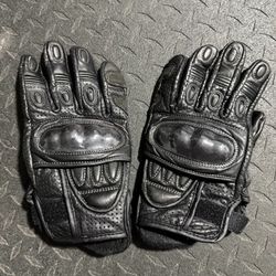 Motorcycle Biker Carbon Black Gloves size Small