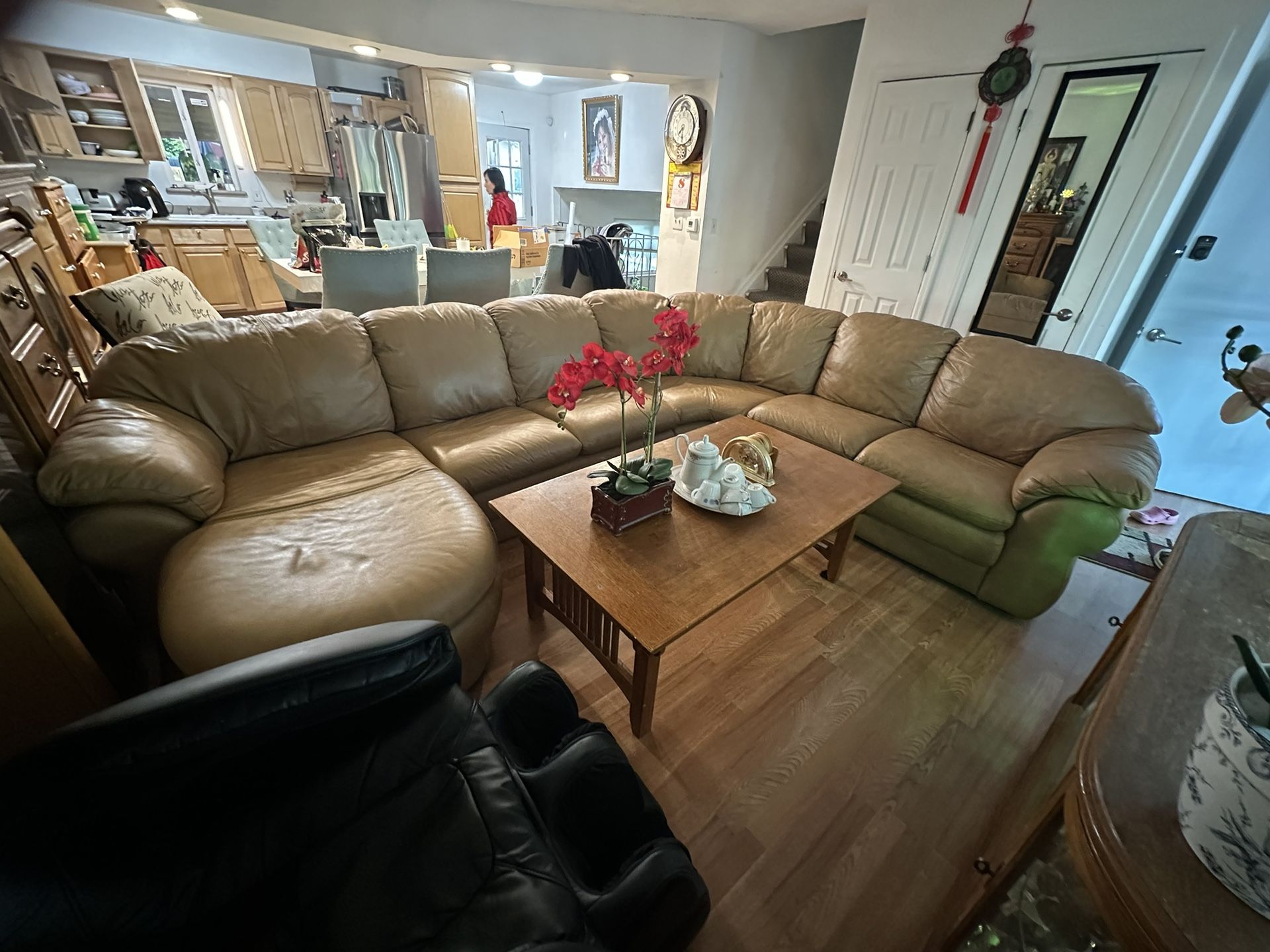 Leather Brown Couch