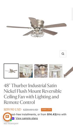 Multiple ceiling fan and chandelier