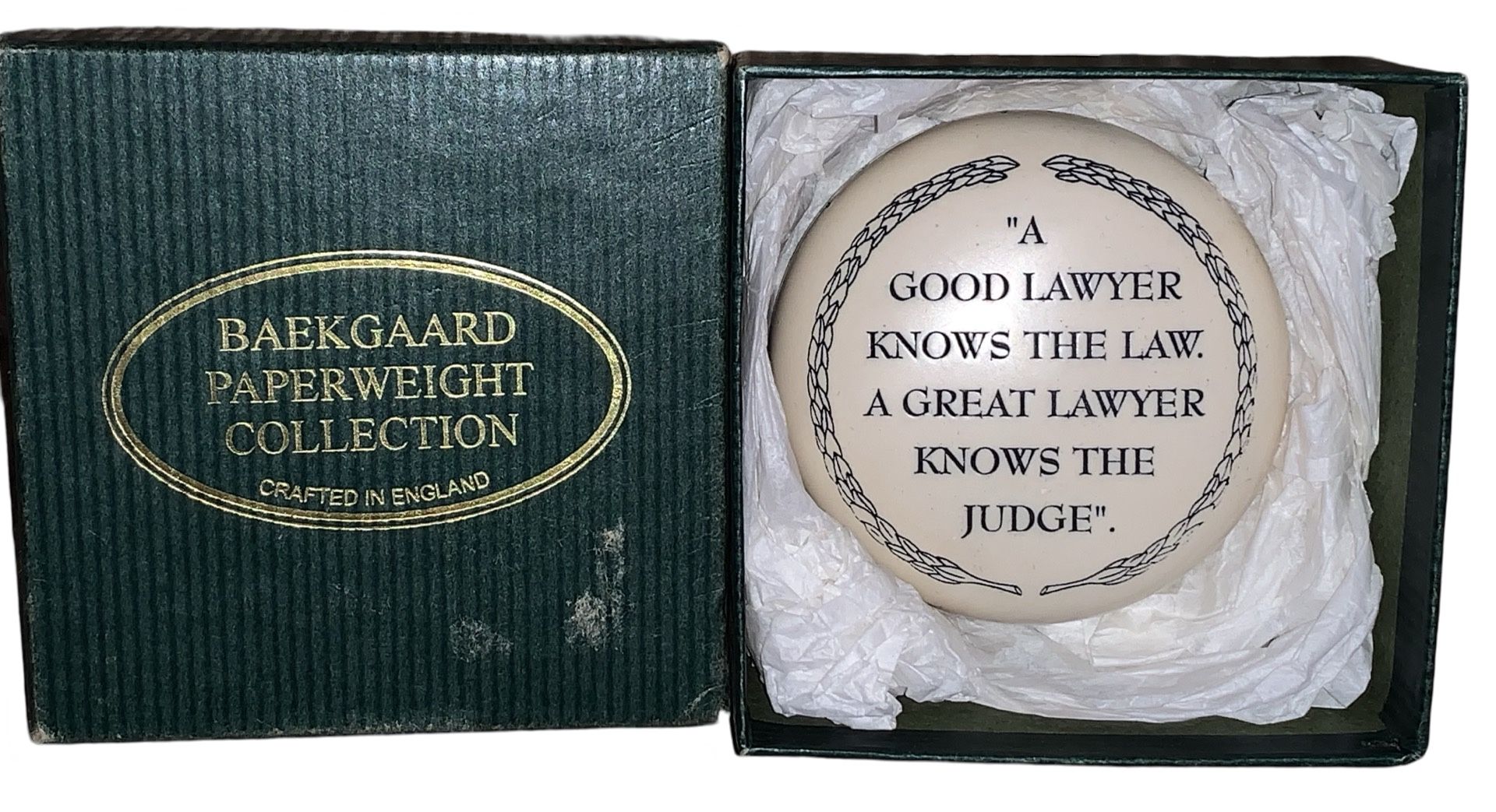 Baekgaard Good Lawyer Paperweight