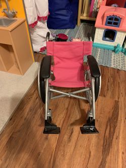 American Girl Doll Wheel Chair And Crutches Comes With Cast Also