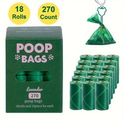 18 Rolls 270count Dog Poop Bags - Green