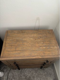 3 Drawer Night Stand - Plug Outlets attached