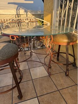 Metal Glass table