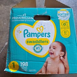 Huge Pampers Box 198 Count $40