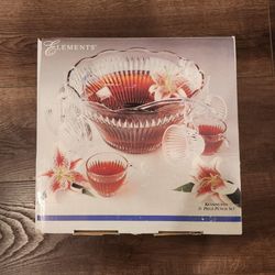New Elements Kensington 26-Piece Glass Punch Bowl Set