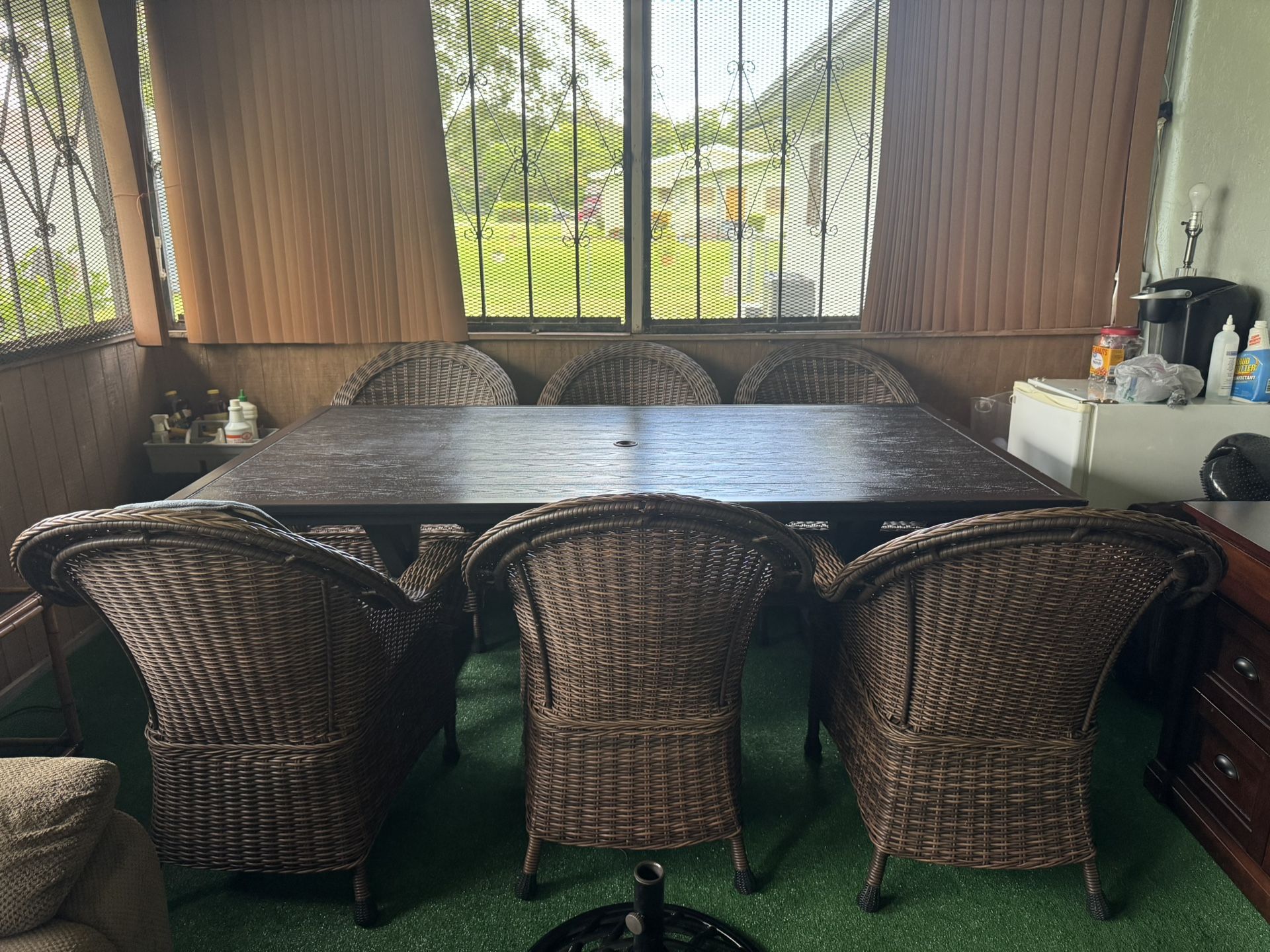 7 Piece Wicker Set 