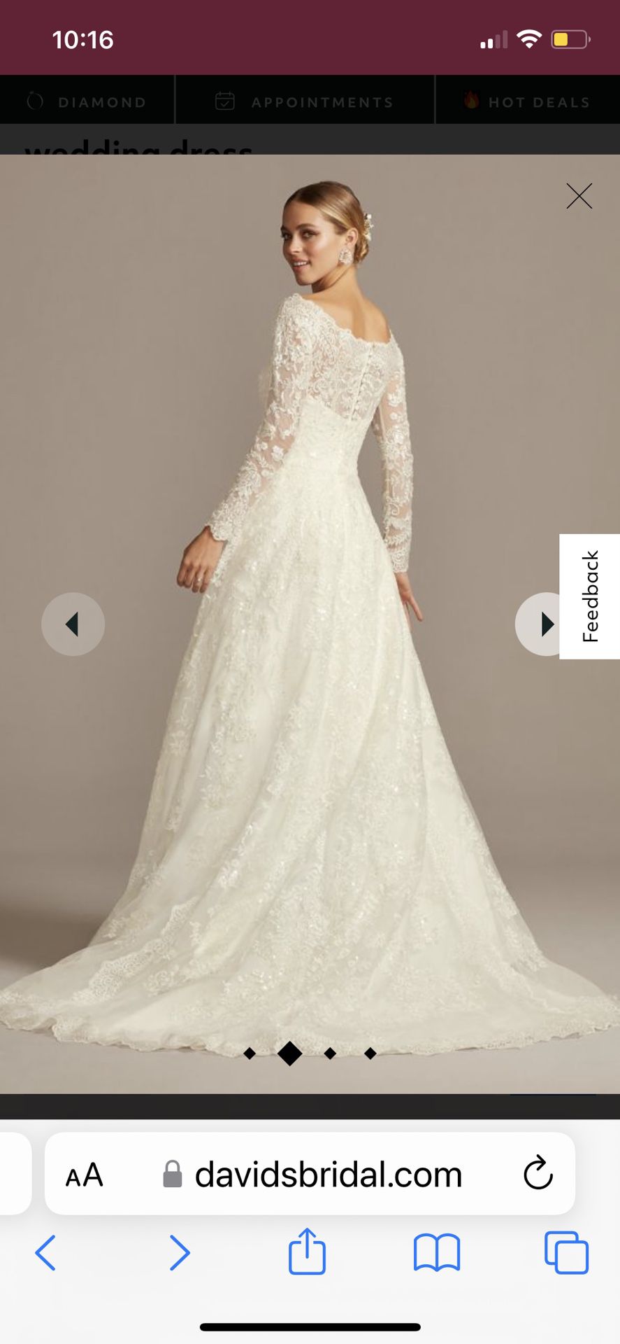 Off-The-Shoulder-Lace A-Line wedding Dress 
