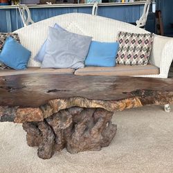 Burl Wood Stump Table