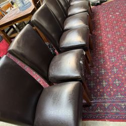 6 Leather Chairs 