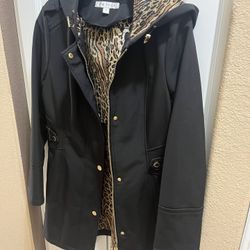 VÍA SPIGA SOFT SHELL HOODIE JACKET  Size Small 