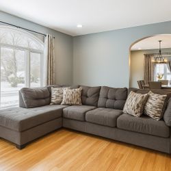 Plush L Shaped Grey Sectional (NO DEPOSIT) Delivery 🚚 Available 