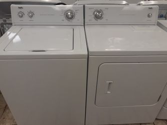 Top load washer and dryer set