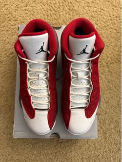 Size 10.5 (Used condition , comes with original box) - Air Jordan 13 retro red flint red grey