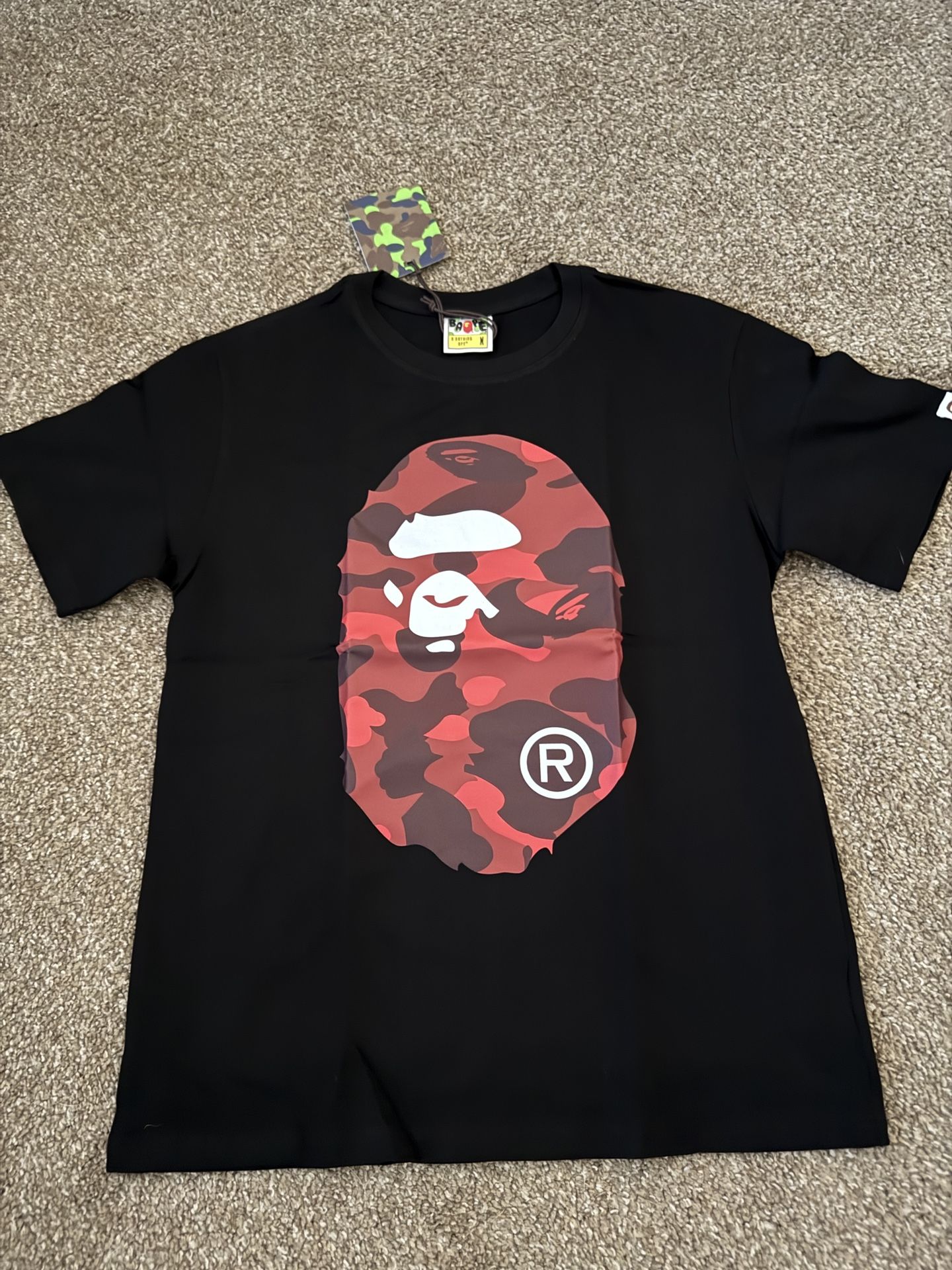 BAPE Color Camo Big Ape Head Tee Black/Red