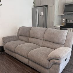Gray Sofa (Recliner)