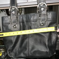 Black Leather Coach  SoHo 