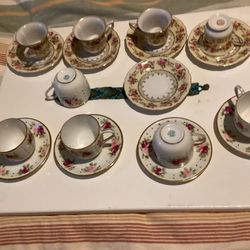 (2)Vintage coffee  (9 Coffee mugs &9 saucers)all18 PC ALL (120$ OBO)