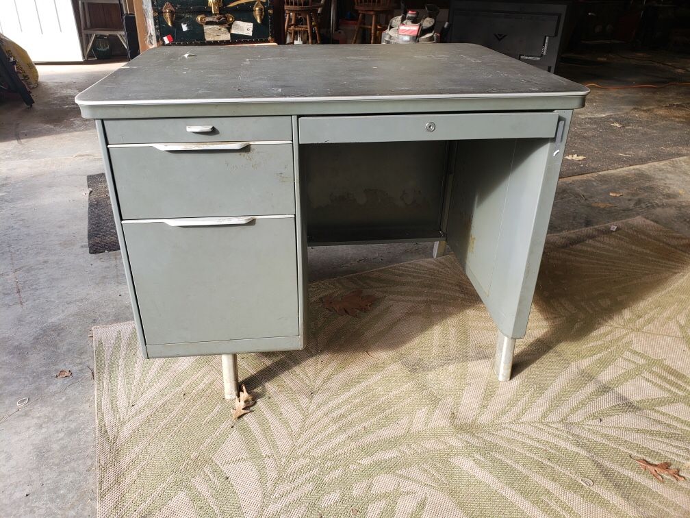 Metal Tanker Mid Century Modern Desk