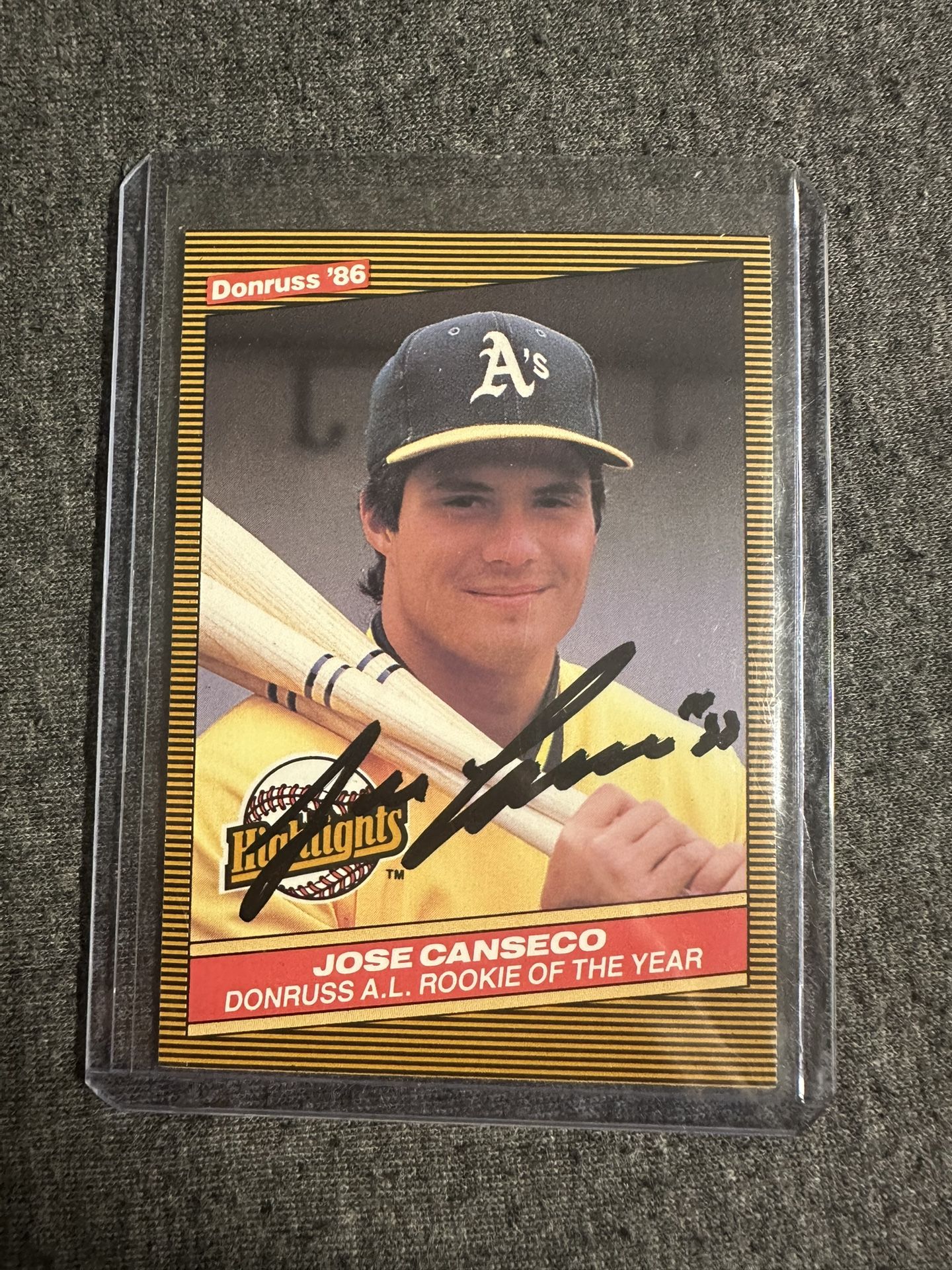 Jose Conseco Rookie Card Auto