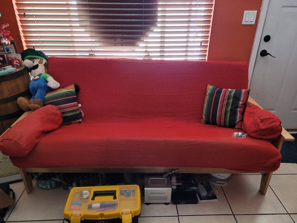 Futon Couch With Memory Foam Full Size Mattress
