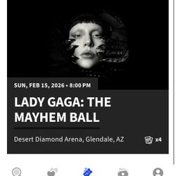 Lady Gaga Mayhem Ball Tickets 
