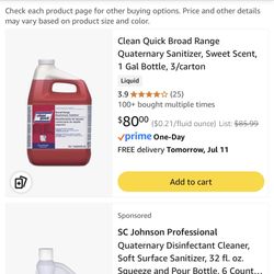 Clean quick Broad range Quatenary Sanitizer