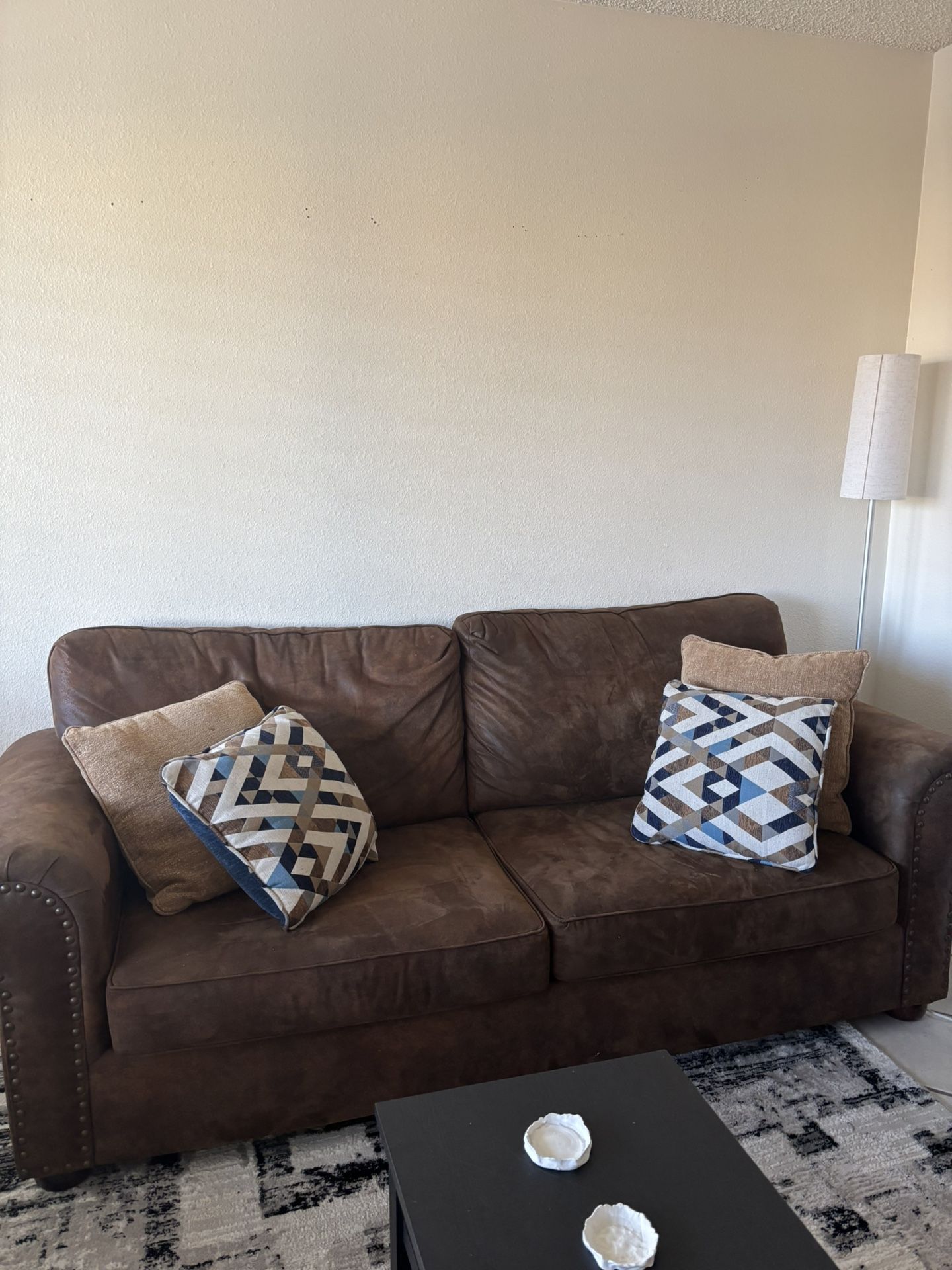 Brown Suede Couch