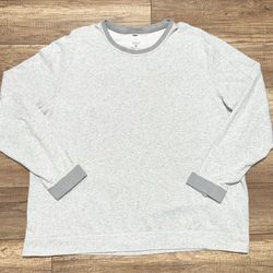 Nike Yoga Therma Fit Pullover Round Neck Classic Gray Soft Sweatshirt Mens 2XL