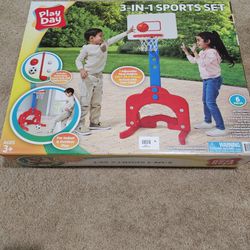 NEW - 3-in-1 Junior Sports Set - Basketball, Soccer and Golf for Kids