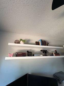 Set of 6ft Ikea floating shelves